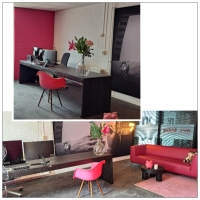 vergadertafel, kantoor, bureau