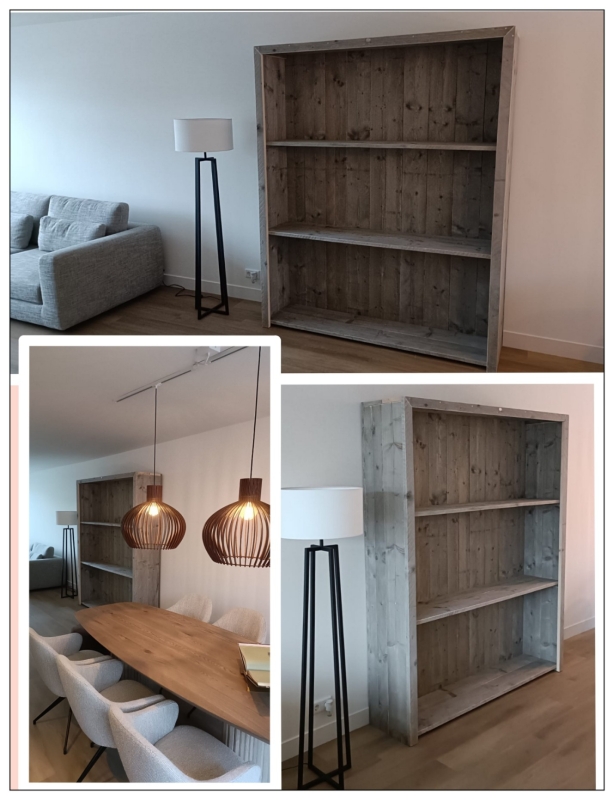 Steigerhouten buffetkast / boekenkast