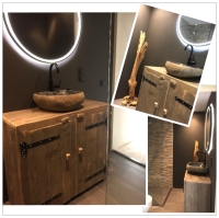 Steigerhouten badkamermeubelen