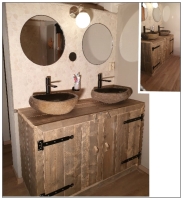 Steigerhouten badkamermeubelen