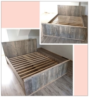 2 persoons steigerhouten bed