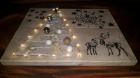 Workshop steigerhouten wandbord + kerstboom
