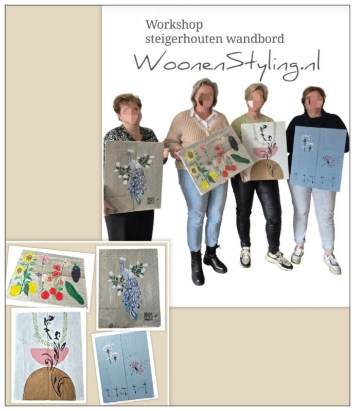 Workshop steigerhouten wandbord schilderen Workshop steigerhouten wandbord schilderen