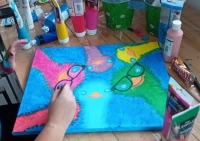 Workshop struisvogels schilderen