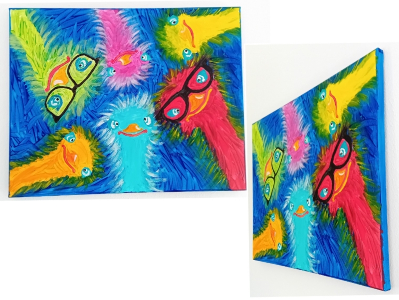 Workshop struisvogels schilderen