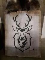 Workshop Steigerhouten schilderij Hert Workshop Steigerhouten schilderij Hert