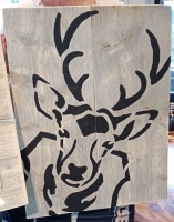 Workshop Steigerhouten schilderij Hert Workshop Steigerhouten schilderij Hert