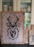 Workshop Steigerhouten schilderij Hert Workshop Steigerhouten schilderij Hert