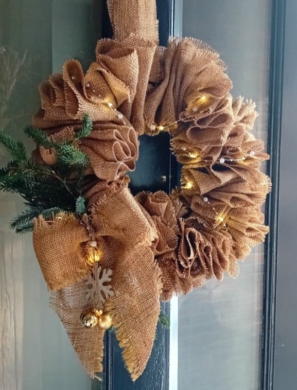 Workshop jute Kerstkrans Workshop jute Kerstkrans