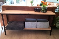 Sidetable eiken recht 2-laags.