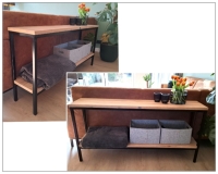 Sidetable eiken recht 2-laags.