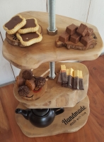 Etagere teak.staal 3L