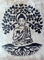 Handmade kussen ' Buddha '