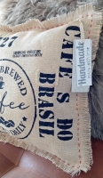 Handmade kussen ' Cafe s do Brasil '
