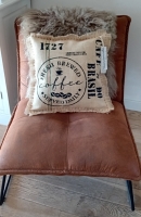 Handmade kussen ' Cafe s do Brasil '