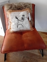 Handmade kussen ' Lady '