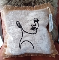 Handmade kussen ' Lady '