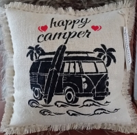 Handmade kussen &acute; Happy Camper &acute;